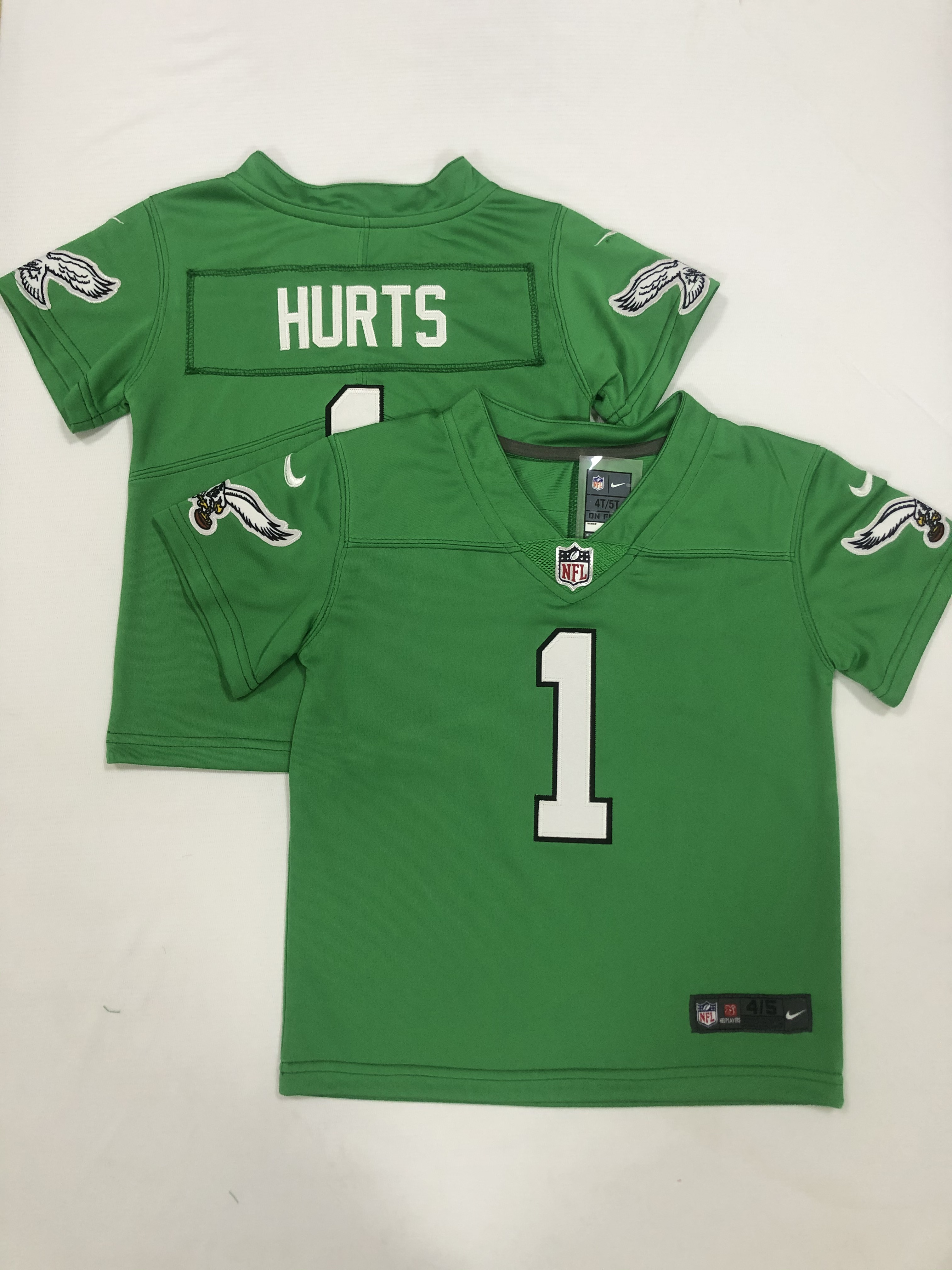 2023 Philadelphia Eagles #1 Hurts Nike  Green Alternate limited Toddler NFL Jersey->philadelphia eagles->NFL Jersey